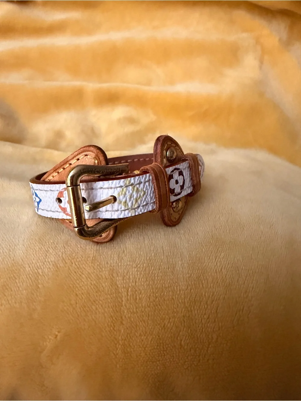 Louis Vuitton Theda Multicolor Monogram Leather Bracelet